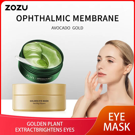 Mascarilla de ojeras hidratante dorada o de aguacate